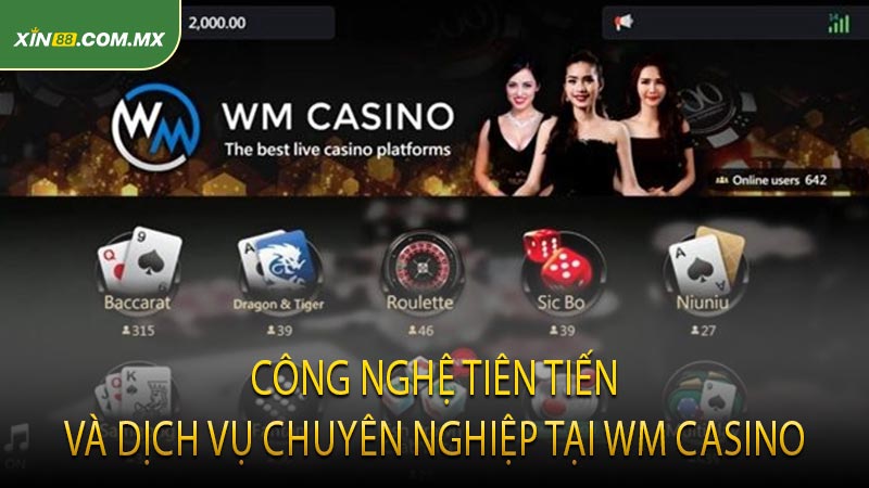 Công Nghệ Tiên Tiến Và Dịch Vụ Chuyên Nghiệp Tại WM Casino